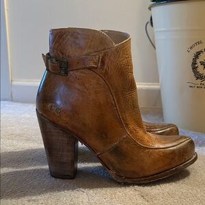 Bed Stu Isla Tan Leather Heeled Boots